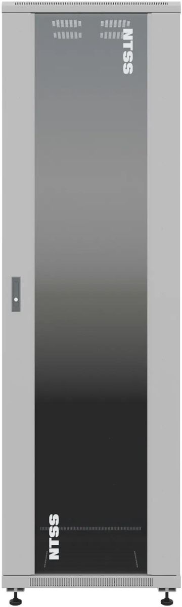 Шкаф серверный напольный 42U 600x800 мм, стекло/металл, серый, NTSS ПРЕМИУМ NTSS-R42U6080GS (NTSS-R42U6080GS)