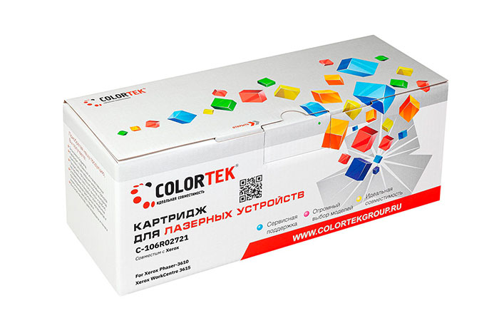 

Картридж лазерный Colortek CT-106R02721 (106R02721), черный, 5900 страниц, совместимый для Xerox Phaser 3610/WorkCentre 3615