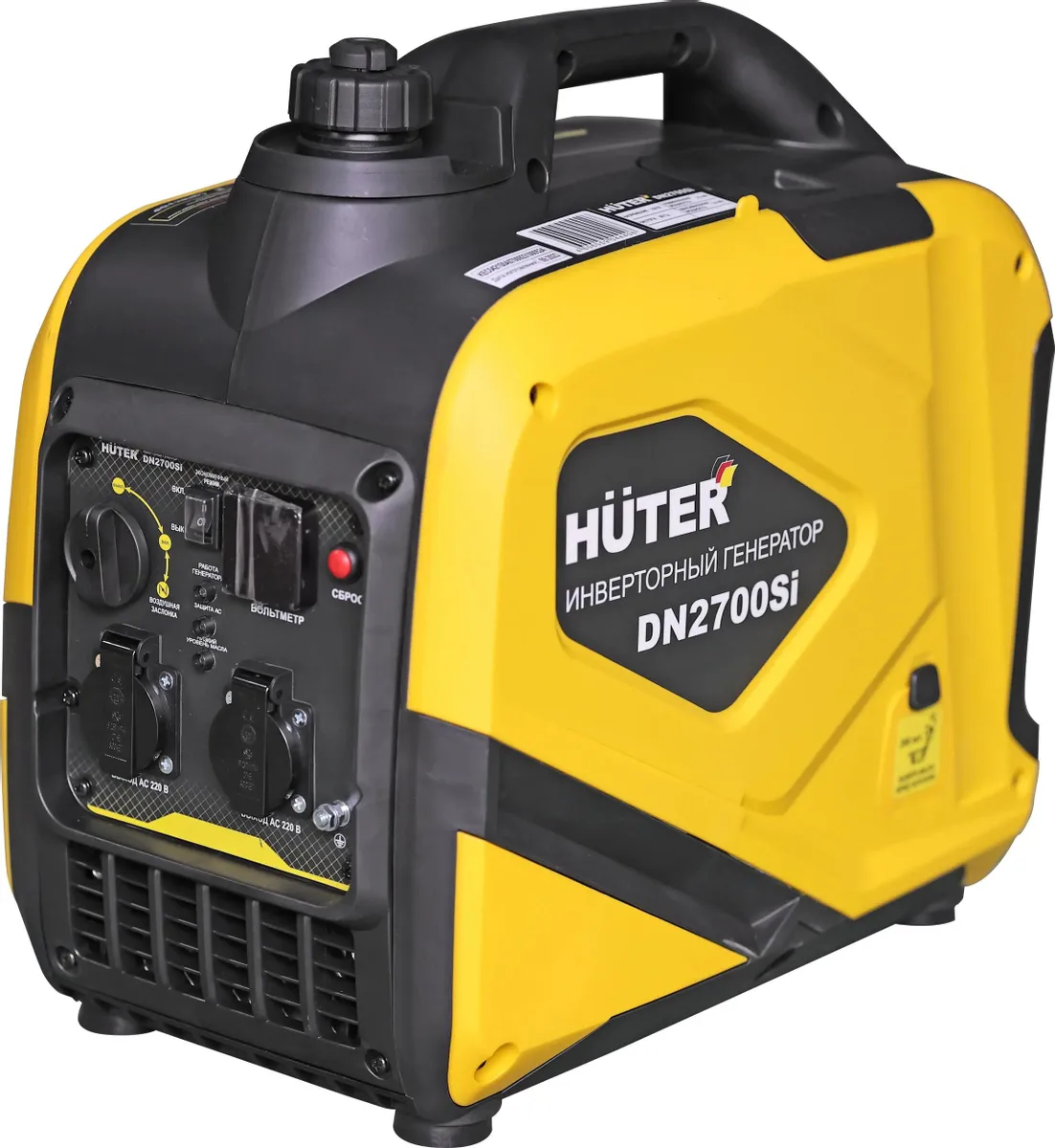

Электрогенератор Huter DN2700Si, однофазный, инверторный, бензиновый, 2.5 кВт, 2xEURO 16A (64/10/7), DN2700Si