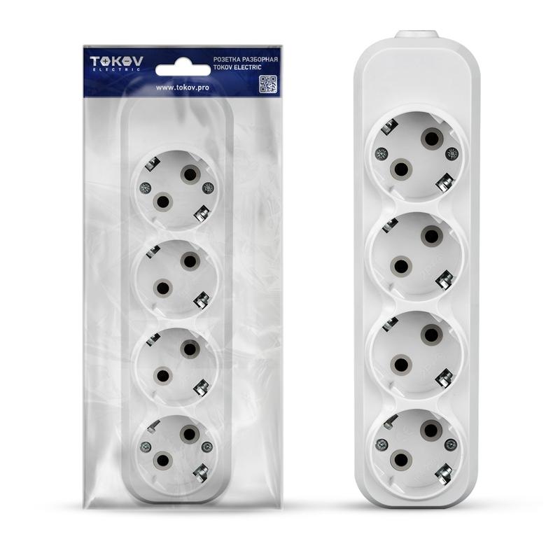 

Колодка удлинителя TOKOV ELECTRIC TKE-C01-KU4-Z 4-розетки, 16А, с/з, белый (TKE-C01-KU4-Z), TKE-C01-KU4-Z