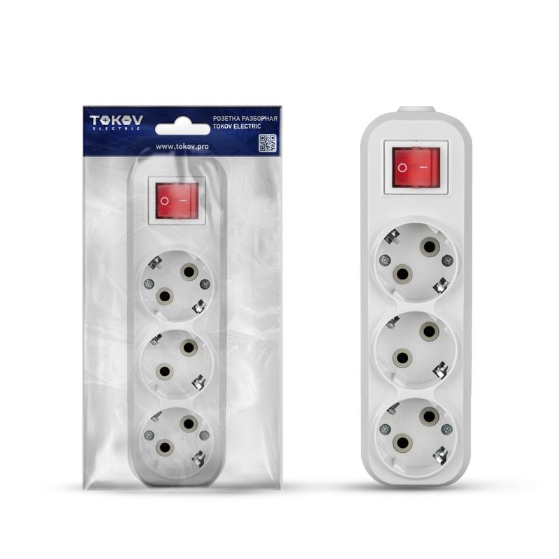 

Колодка удлинителя TOKOV ELECTRIC TKE-C01-KU3-ZV 3-розетки, 16А, с/з, белый ( TKE-C01-KU3-ZV), TKE-C01-KU3-ZV