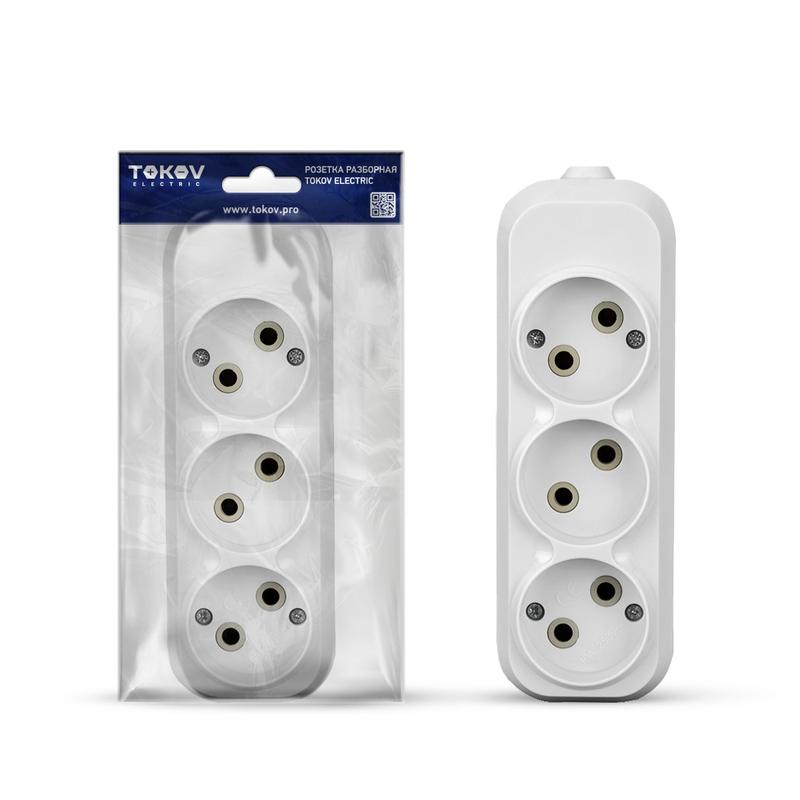 

Колодка удлинителя TOKOV ELECTRIC TKE-C01-KU3 3-розетки, 10А, б/з, белый (TKE-C01-KU3), TKE-C01-KU3