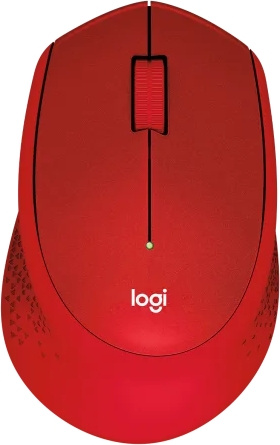 

Мышь беспроводная Logitech M331 Silent Plus, 1000dpi, оптическая светодиодная, USB, красный (910-004916), M331 Silent Plus