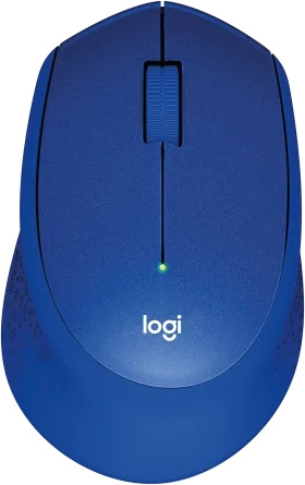 Мышь беспроводная Logitech M331 Silent Plus, 1000dpi, оптическая светодиодная, USB, синий (910-004915)