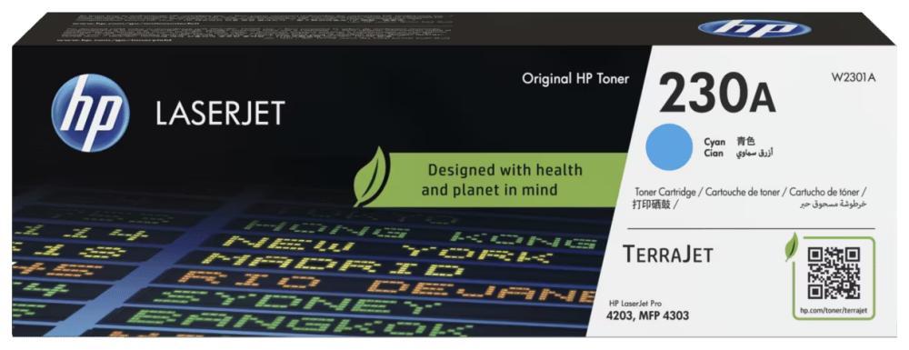 

Картридж лазерный HP 230A/W2301A, голубой, 1800 страниц, оригинальный для HP LJ 4203dn/LJ 4203dw/LJ 4303dw/LJ 4303fdn/LJ 4303fdw с чипом, 230A