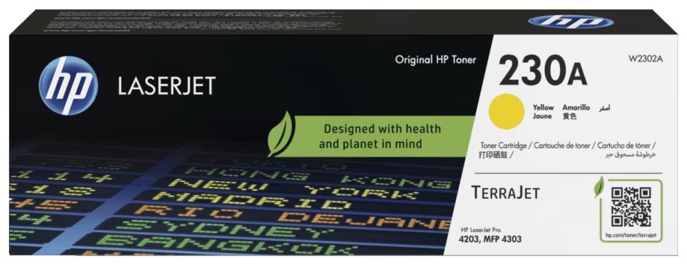 

Картридж лазерный HP 230A/W2302A, желтый, 1800 страниц, оригинальный для HP LJ 4203dn/LJ 4203dw/LJ 4303dw/LJ 4303fdn/LJ 4303fdw с чипом, 230A