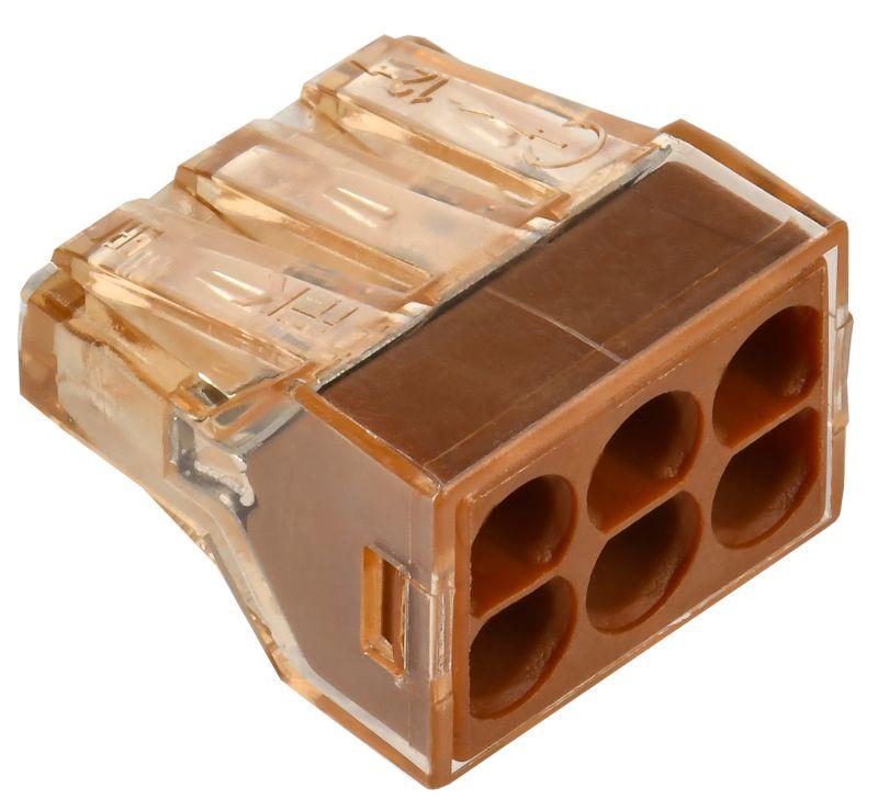 

Клемма монтажная IEK СМК 773-606 6x0.75-4мм2, коричневый (UKZ10-606-050), СМК 773-606