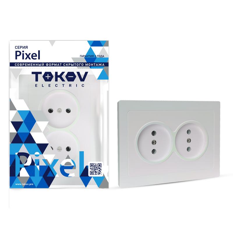 

Розетка TOKOV ELECTRIC Pixel, скрытый монтаж, 2-х постовая, 16А, в сборе, IP20, перламутр, 1 шт. (TKE-PX-R2F-C04)