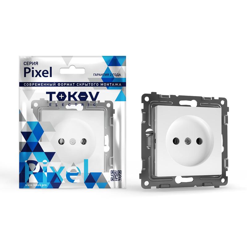 

Розетка TOKOV ELECTRIC Pixel, скрытый монтаж, однопостовая, со шторками, 16А, механизм с накладкой без рамки, IP20, белый, 1 шт. (TKE-PX-R1SF-C01)