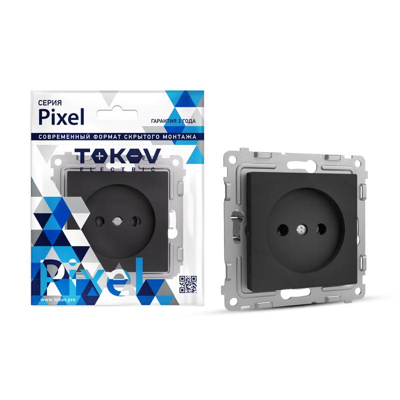 

Розетка TOKOV ELECTRIC Pixel, скрытый монтаж, однопостовая, со шторками, 16А, механизм с накладкой без рамки, IP20, карбон, 1 шт. (TKE-PX-R1SF-C14)