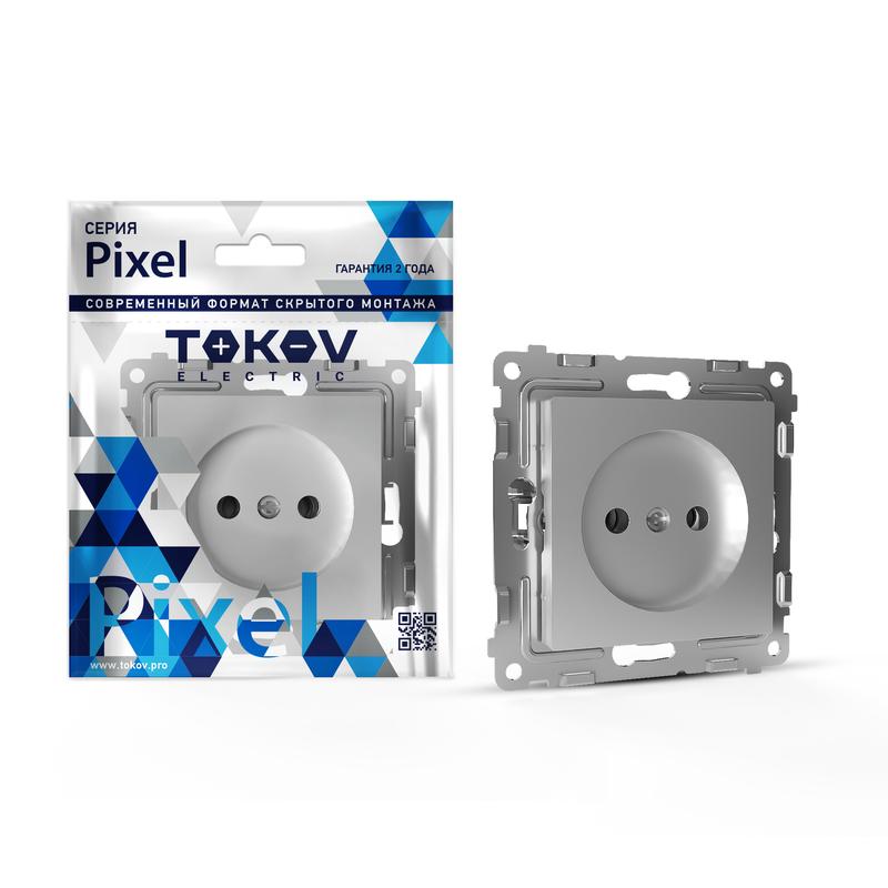 

Розетка TOKOV ELECTRIC Pixel, скрытый монтаж, однопостовая, 16А, механизм с накладкой без рамки, IP20, алюминий, 1 шт. (TKE-PX-R1-C03)