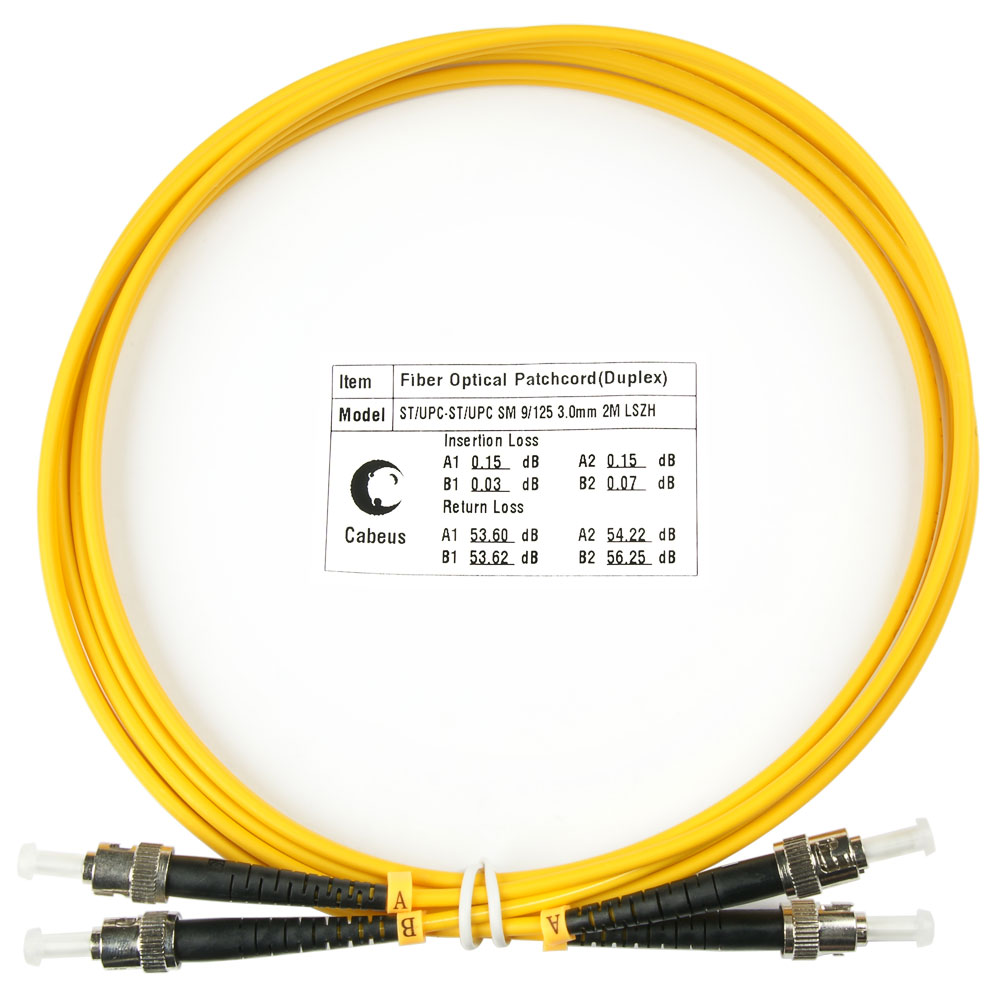 

Патч-корд оптический Cabeus FOP(d)-9-ST-ST-2m, ST/UPC-ST/UPC, одномодовый, 9/125, OS2, двойной, 2 м, LSZH, желтый (FOP(d)-9-ST-ST-2m), FOP(d)-9-ST-ST-2m