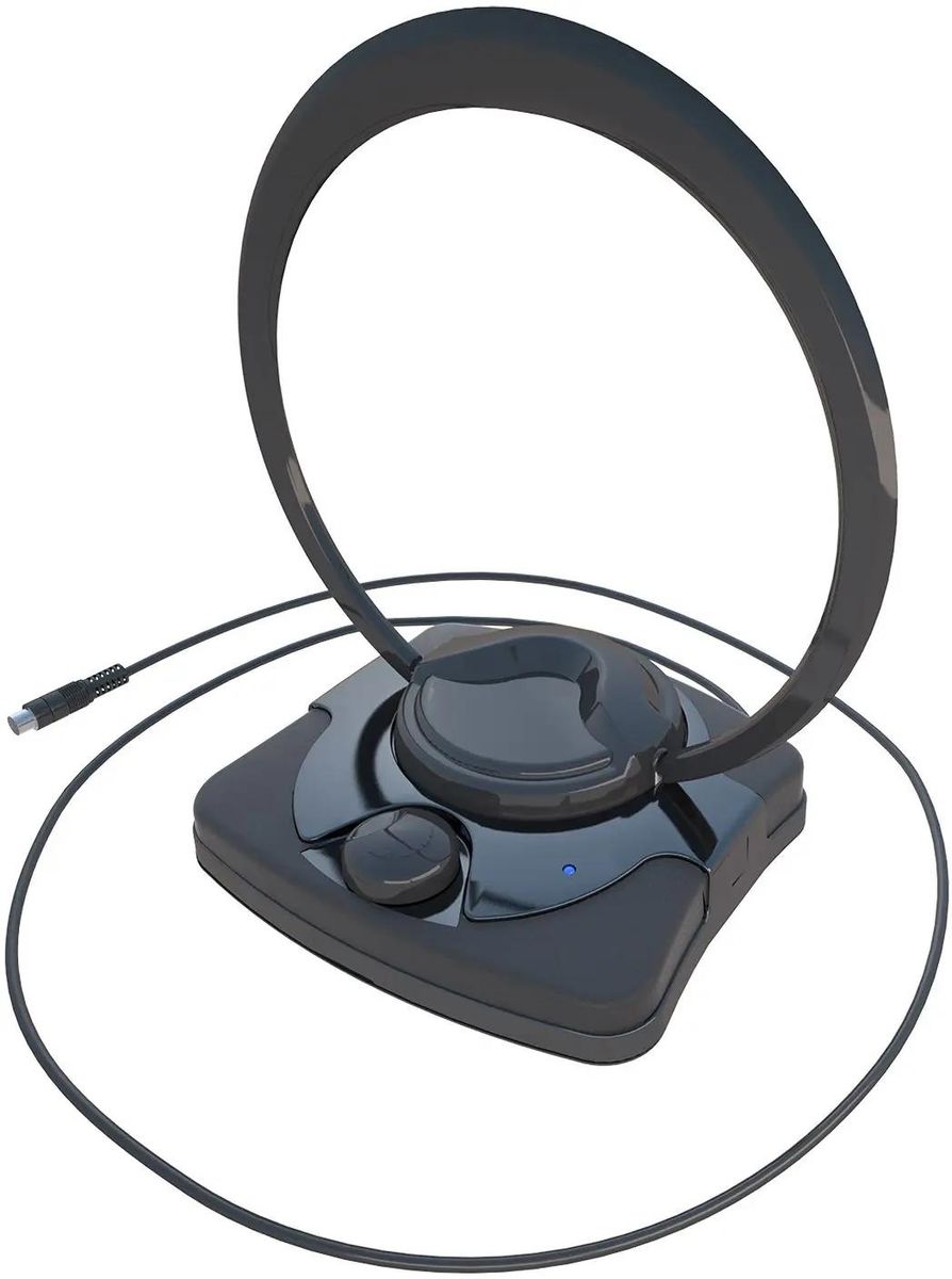 

Антенна РЭМО BAS-5147-DX, комнатная активная, UHF, DVB-T2, 33 дБА, 75 Ом, питание антенный вход, кабель 2 м (BAS-5147-DX), BAS-5147-DX