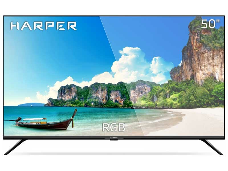 

Телевизор 50" HARPER 50U751TS, 3840x2160, DVB-T /T2 /C, HDMIx3, USBx2, WiFi, Smart TV, черный (50U751TS), 50U751TS