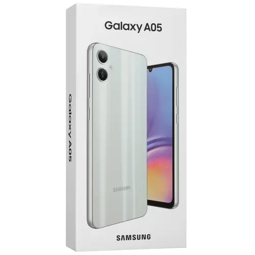 Смартфон Samsung Galaxy A05 4Gb/128Gb Android серебристый (SM