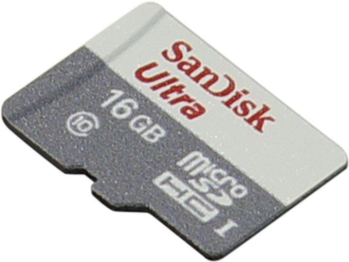 Карта памяти 16Gb microSDHC SanDisk Ultra Android Class 10 UHS-I без адаптера (SDSQUNB-016G-GN3MN) б/у, с внутреннего использования, следы эксплуатации