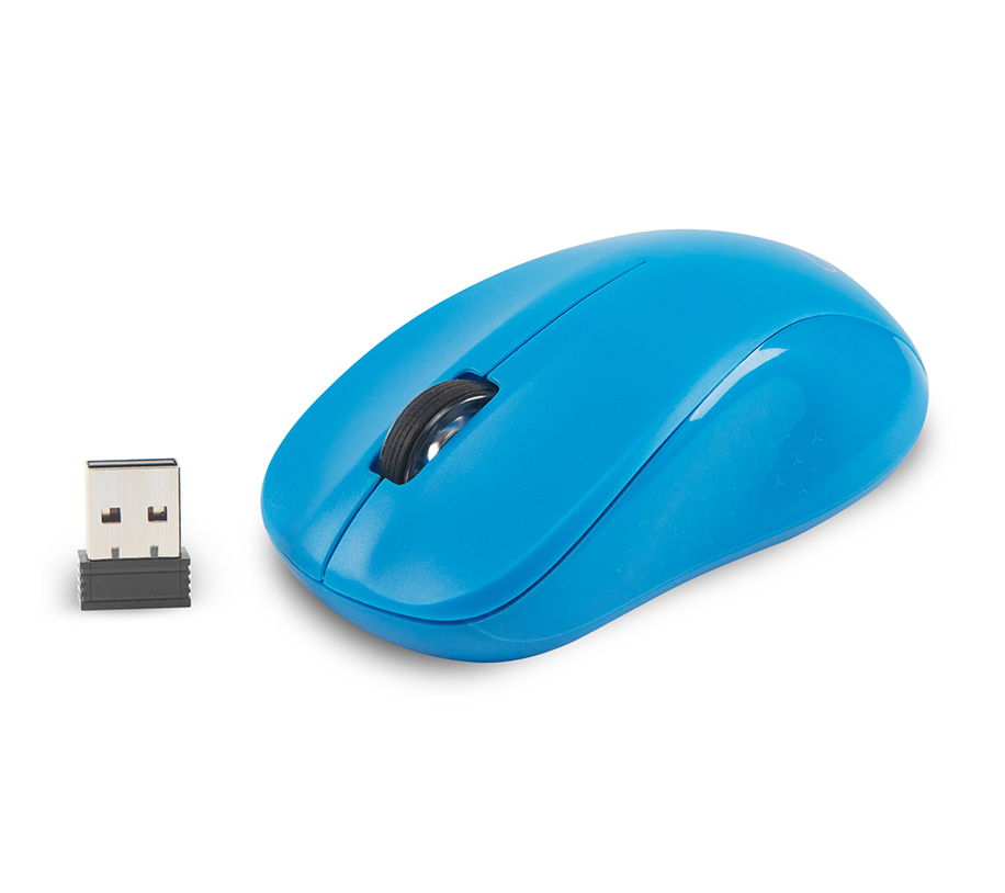 

Мышь беспроводная CBR CM 410, 1000dpi, оптическая светодиодная, USB, голубой (CM 410 Blue), CM 410
