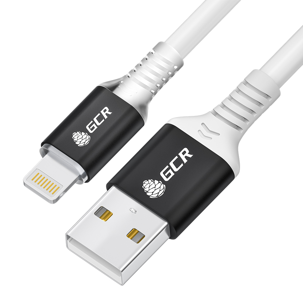 

Кабель USB-Lightning 8-pin, MFi, быстрая зарядка, 2.4А, 1 м, белый, Greenconnect GCR-IP22 (GCR-54442), GCR-IP22