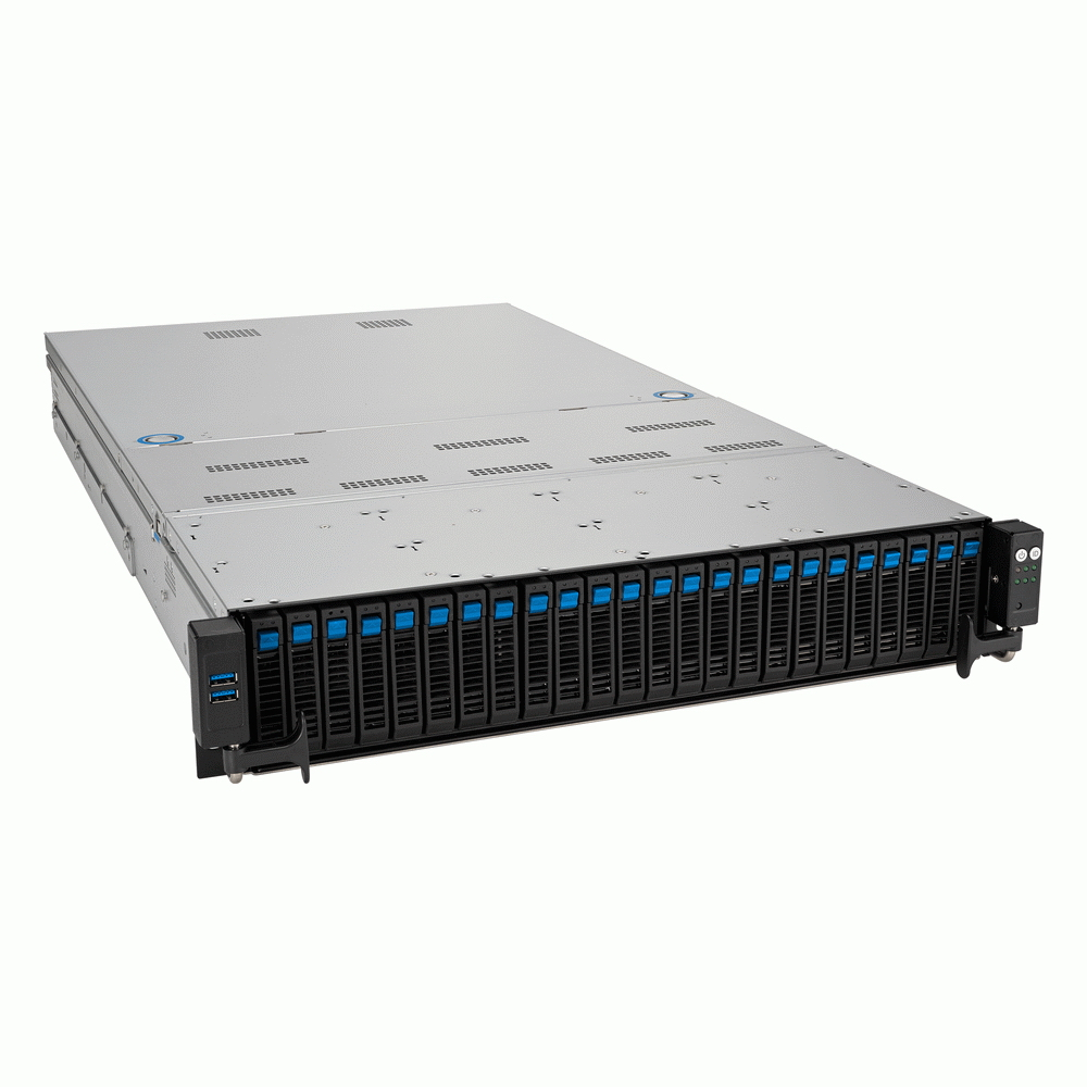 Серверная платформа ASUS RS720A-E12-RS24U, 2xSP5, 24xDDR5, 24x2.5 HDD HS, 2xM.2-PCI-E/SATA, No LAN, ASMB11-iKVM, Redundant 2x2.6 кВт, 2U (90SF02E1-M006D0)