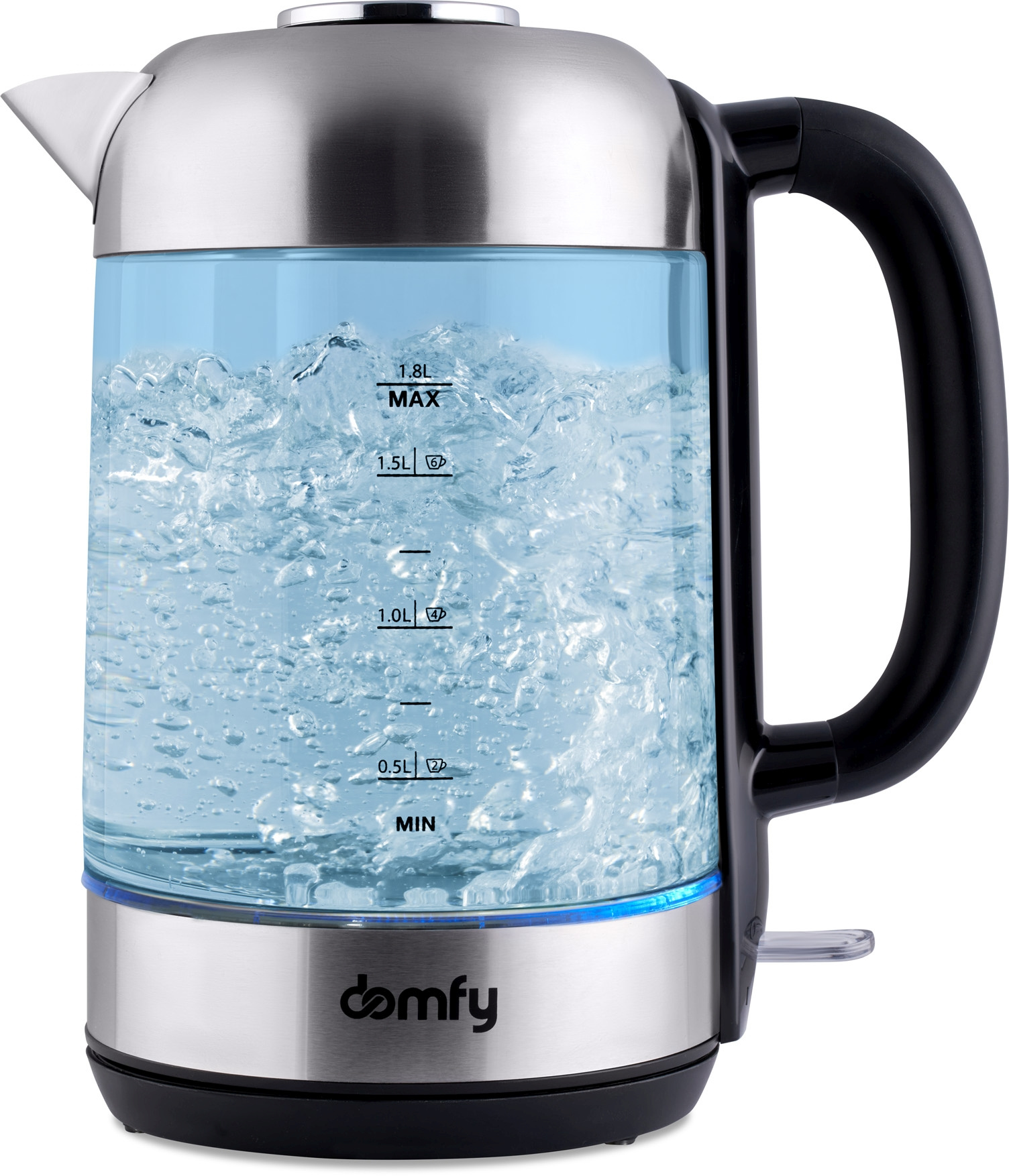 

Чайник электрический DOMFY DSM-EK401 1.8л. 2.2 кВт, стекло/пластик, черный (DSM-EK401), DSM-EK401