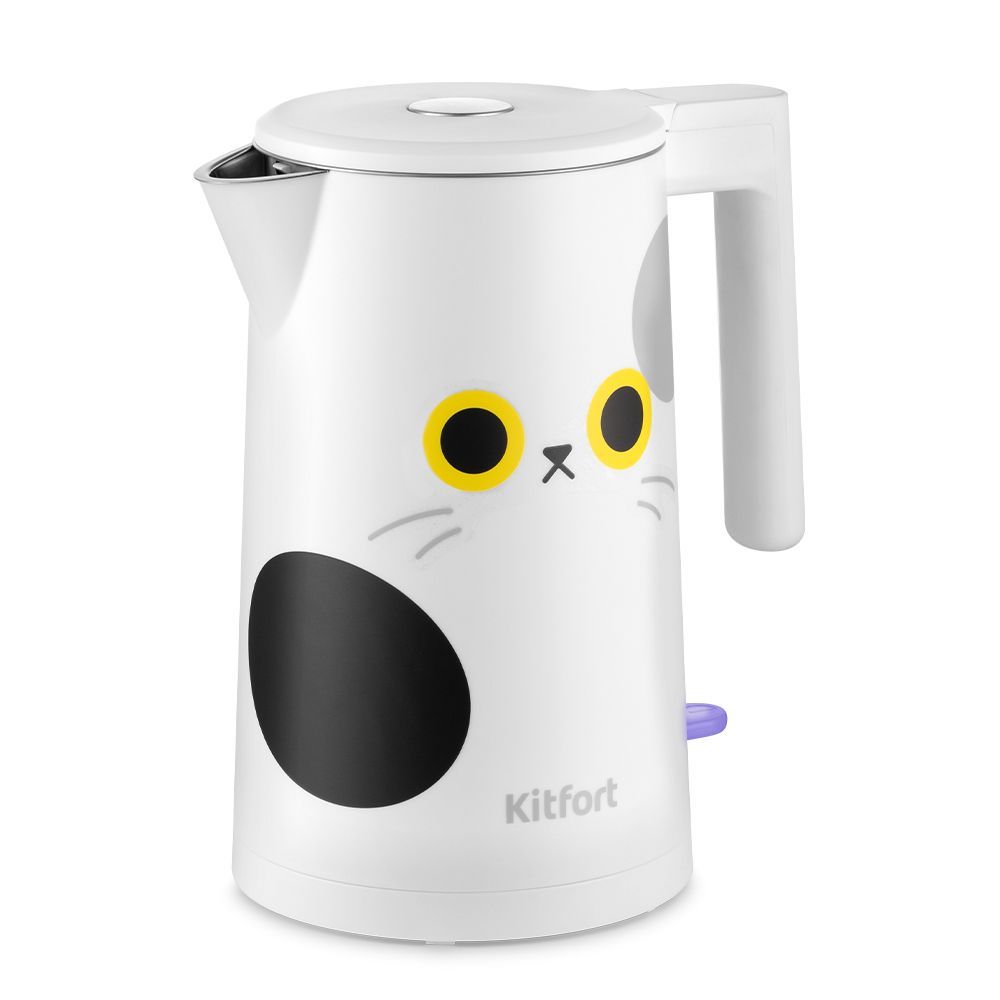 Чайник Kitfort КТ-6185 1.7л. 2.2 кВт, пластик, белый (КТ-6185)
