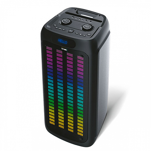 

Портативная акустика BQ PBS1010, 80 Вт, FM, AUX, USB, microSD, Bluetooth, подсветка, черный, PBS1010