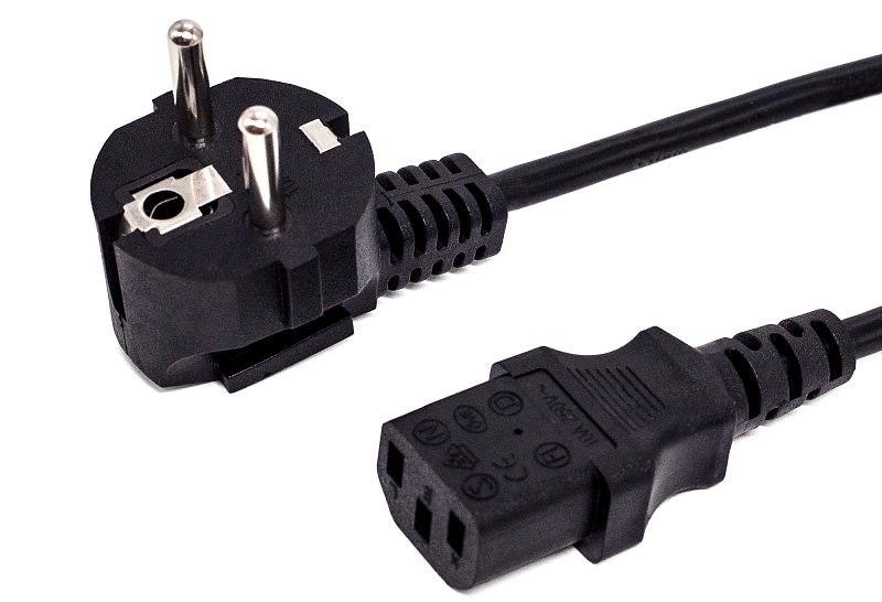 

Кабель питания Schuko (Euro)(M)-IEC-320-C13 угловая вилка/прямой штекер, 10А, 60 см, черный Filum (FL-PC10-EU-C13-0.6M)