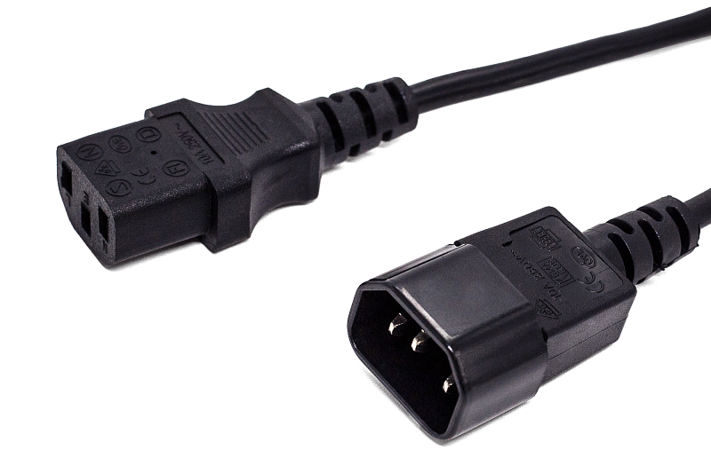 

Кабель питания IEC-320-C13-IEC-320-C14, 10А, 3 м, черный Fillum (FL-PC16-C13-C14-3M)