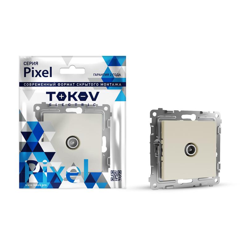 

Розетка TV TOKOV ELECTRIC Pixel, бежевый, оконечная (TKE-PX-A1O-C02)