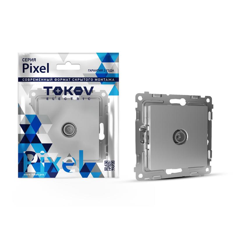

Розетка TV TOKOV ELECTRIC Pixel, алюминий, проходная (TKE-PX-A1P-C03)