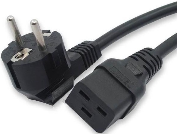 

Кабель питания IEC-320-C7-IEC-320-C19 угловая вилка/прямой штекер, 16А, 3 м, черный Fillum (FL-PC-SH90/C19-C-3.0-BK)
