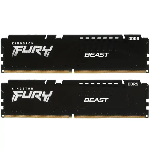 Комплект памяти DDR5 DIMM 64Gb (2x32Gb), 5200MHz, CL36, 1.25V, Kingston, FURY Beast Black EXPO (KF552C36BBEK2-64) Retail - фото 1