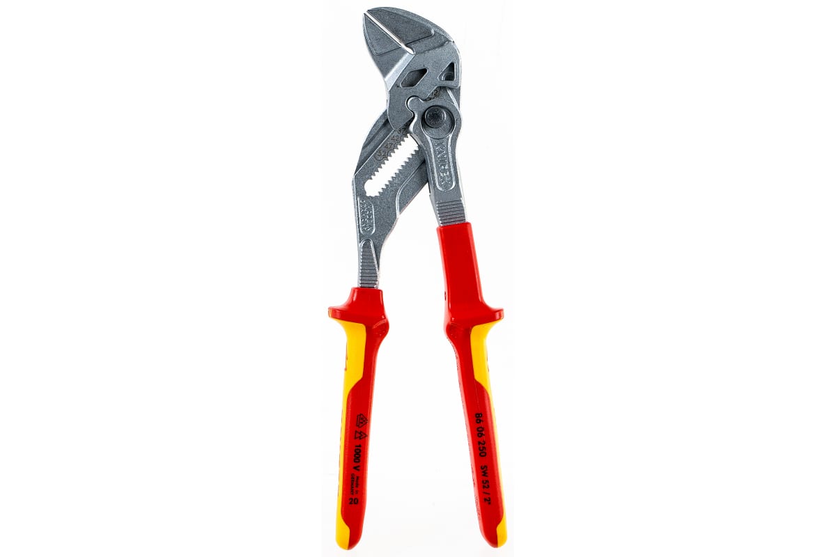 

Ключ гаечный Клещи переставные 52 мм, CrV, переставной, Knipex KN-860 6250 (KN-8606250), KN-860 6250