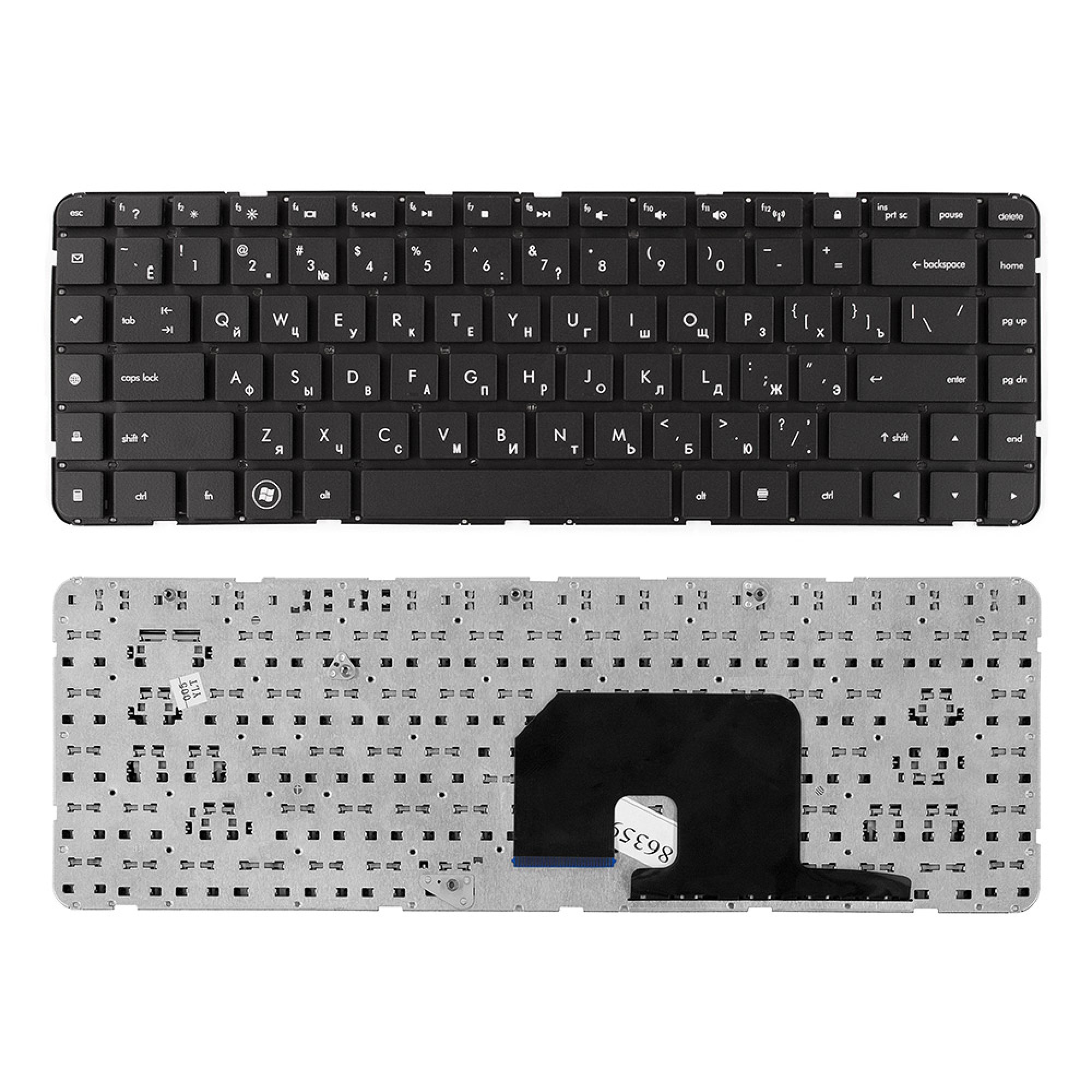 

Клавиатура TopON для ноутбука HP Pavilion DV6-3000/DV6-3100/DV6-3200/DV6-3300, без рамки, черный (TOP-86359), TOP-86359