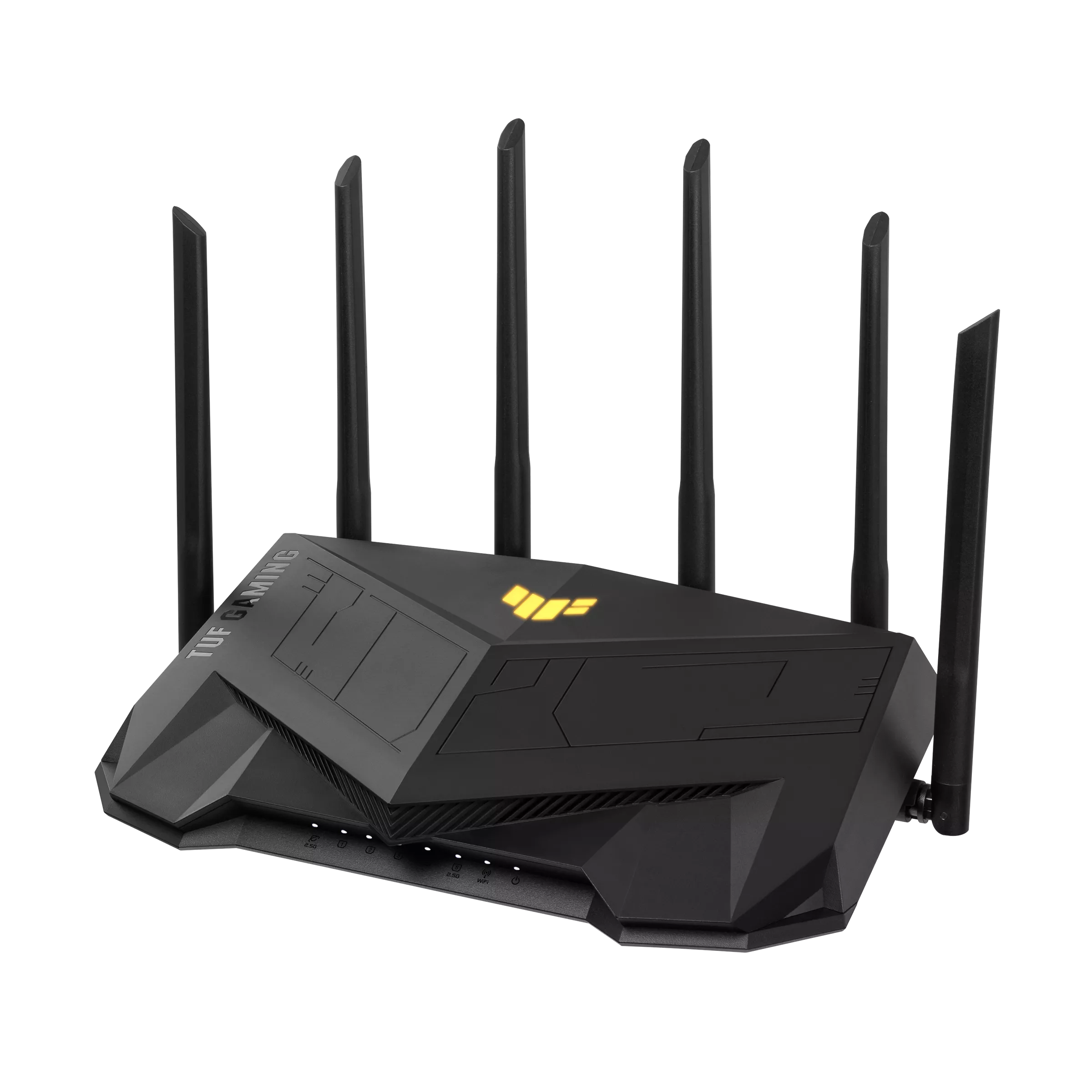 Wi-Fi роутер ASUS TUF Gaming AX6000 (TUF-AX6000), 802.11a/b/g/n/ac/ax, 2.4/5/6 ГГц, до 5.95 Гбит/с, LAN 5x1 Гбит/с, WAN 1x2.5 Гбит/с, внешних антенн: 6, 1xUSB 3.0 (TUF-AX6000)