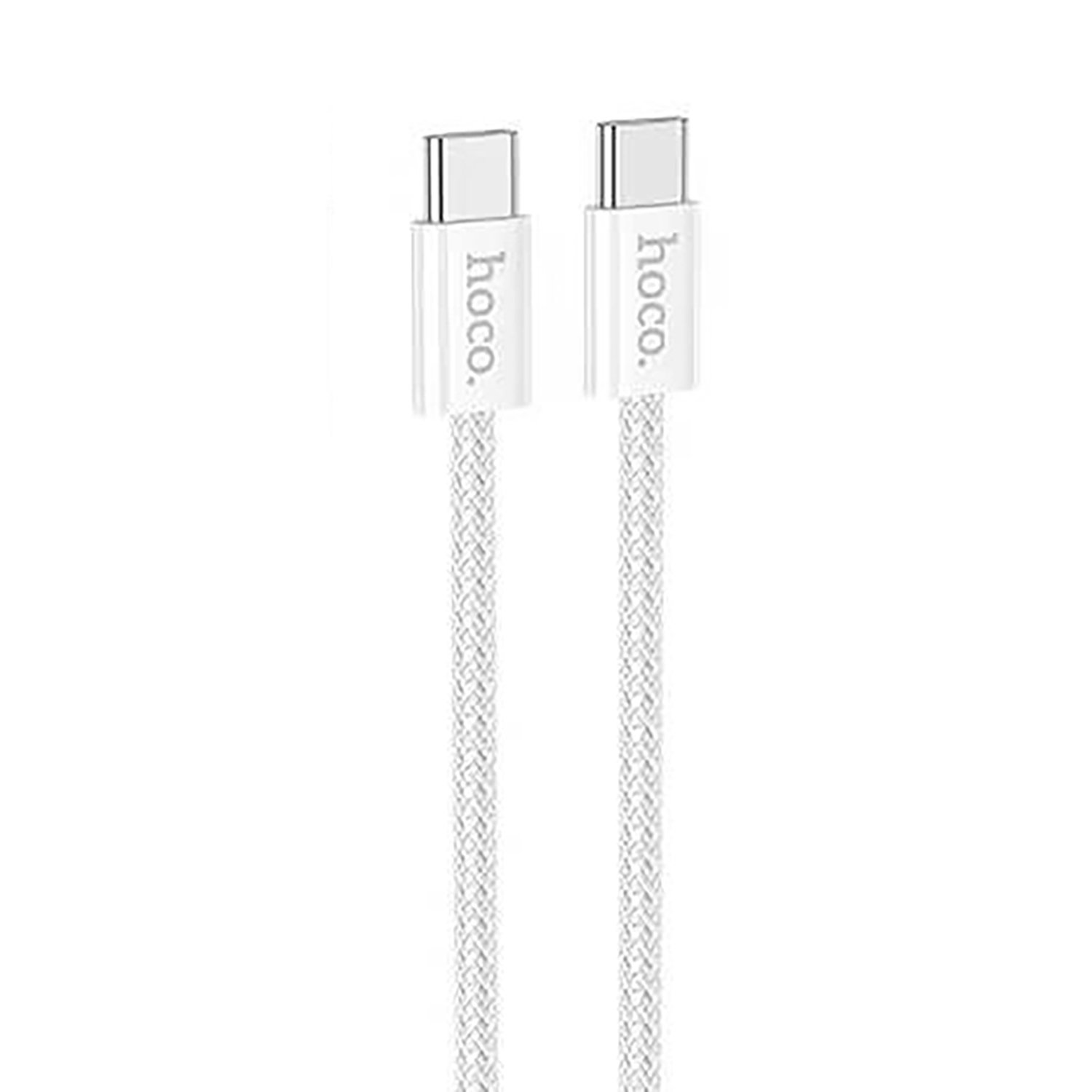 

Кабель USB Type-C-USB Type-C, быстрая зарядка, 3А, 60 Вт, 1 м, белый, HOCO Source X104, X104