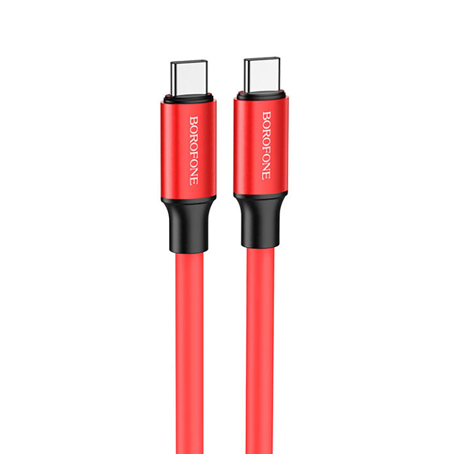 

Кабель USB Type-C-USB Type-C, 3А, 60 Вт, 1 м, красный, Borofone BX82, BX82