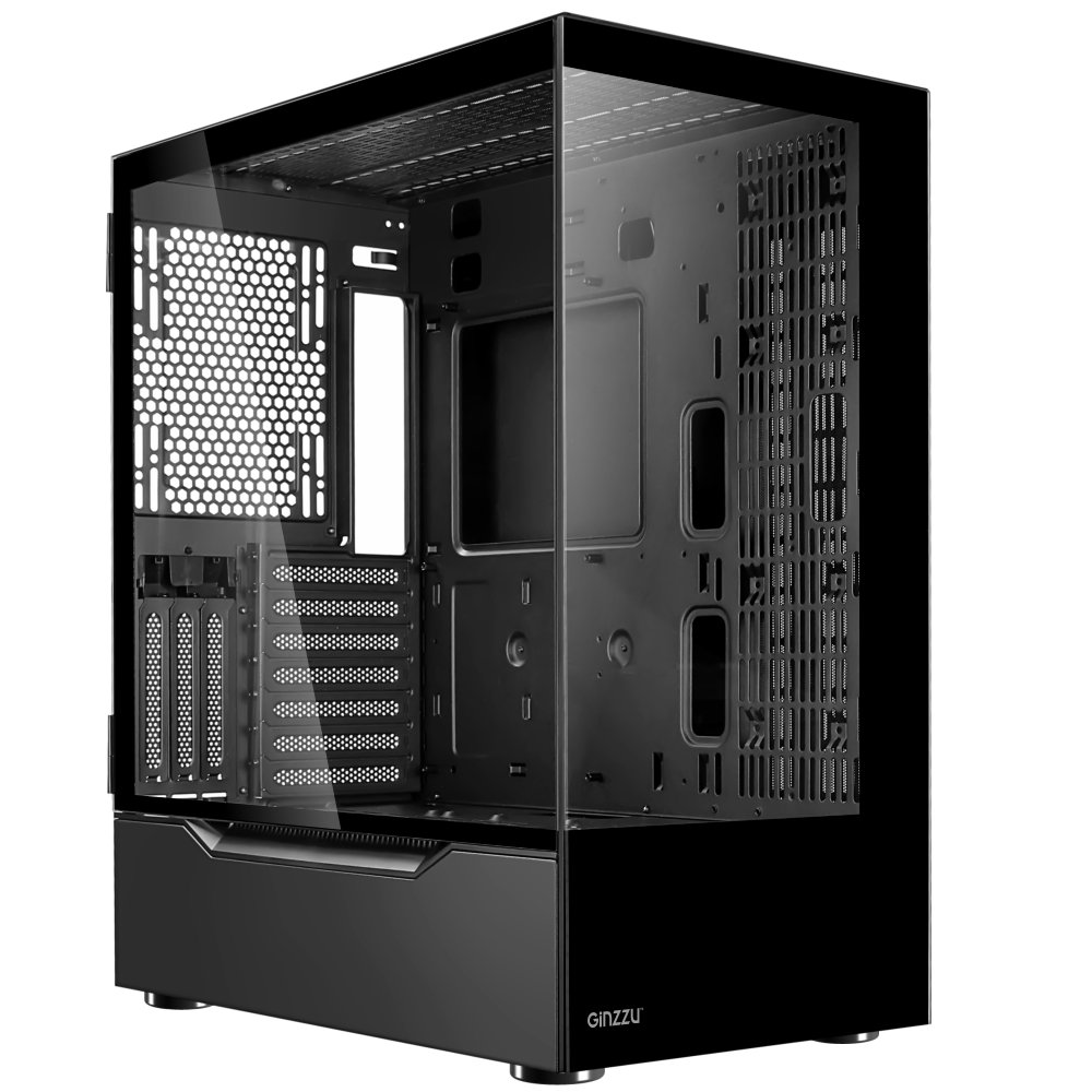 

Корпус Ginzzu GL720, EATX, Midi-Tower, USB 3.0, черный, без БП, GL720