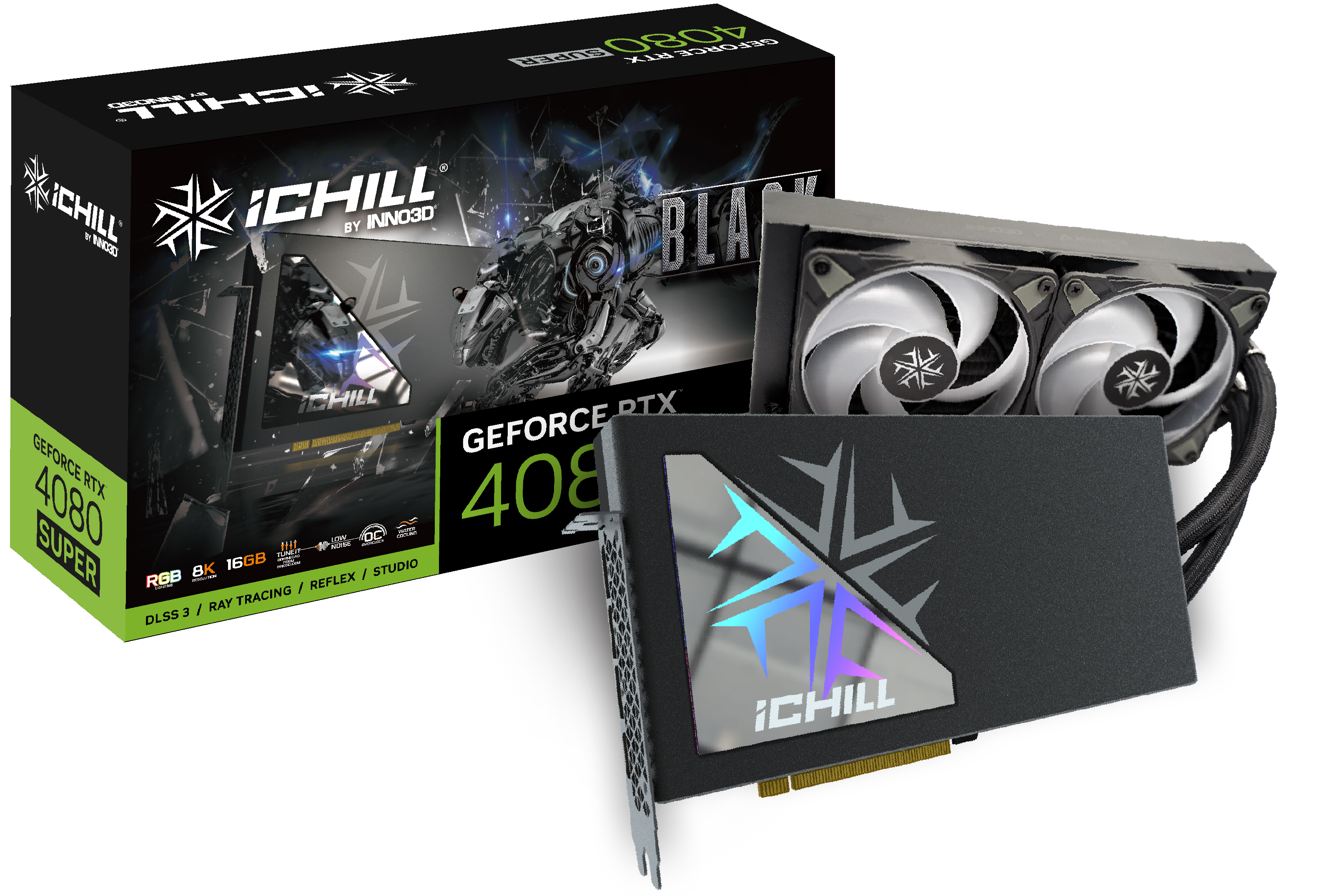

Видеокарта Inno3D NVIDIA GeForce RTX 4080 Super iChill , 16Gb DDR6X, 256 бит, PCI-E, HDMI, 3DP, Retail (C408SB-166XX-18700006), iChill