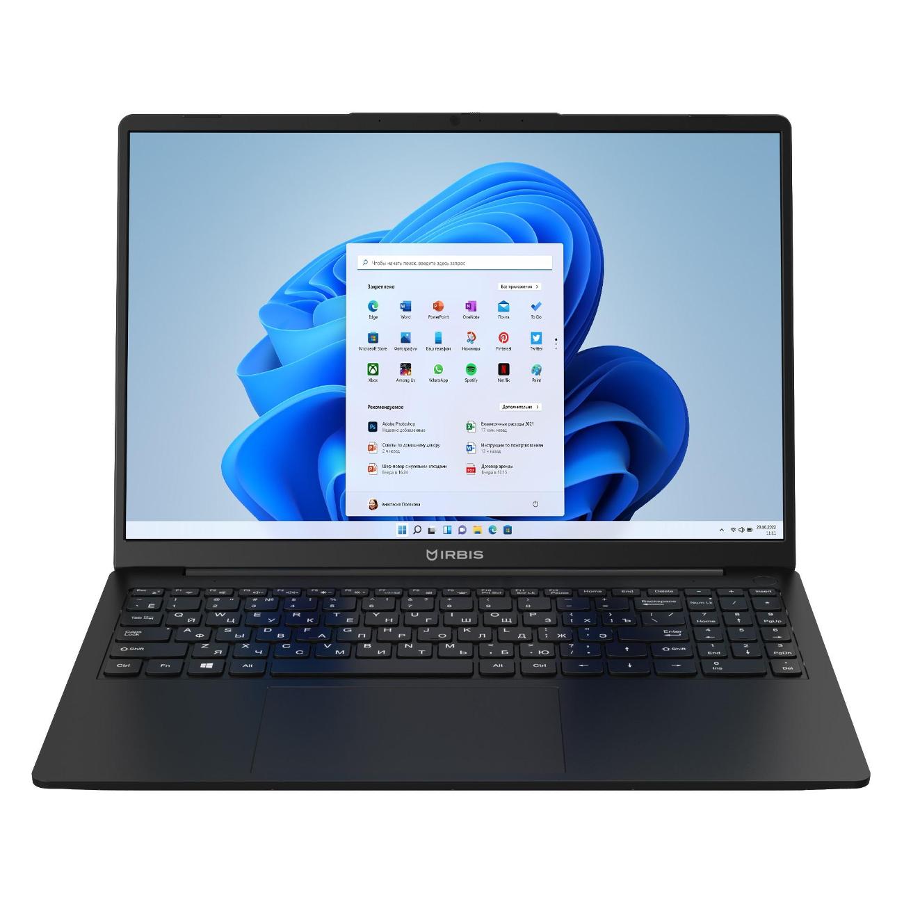 

Ноутбук IRBIS 15.9" IPS 2560x1600, AMD Ryzen 5 5500U 2.1 ГГц, 16Gb RAM, 512Gb SSD, W11, черный (16NBC1501)