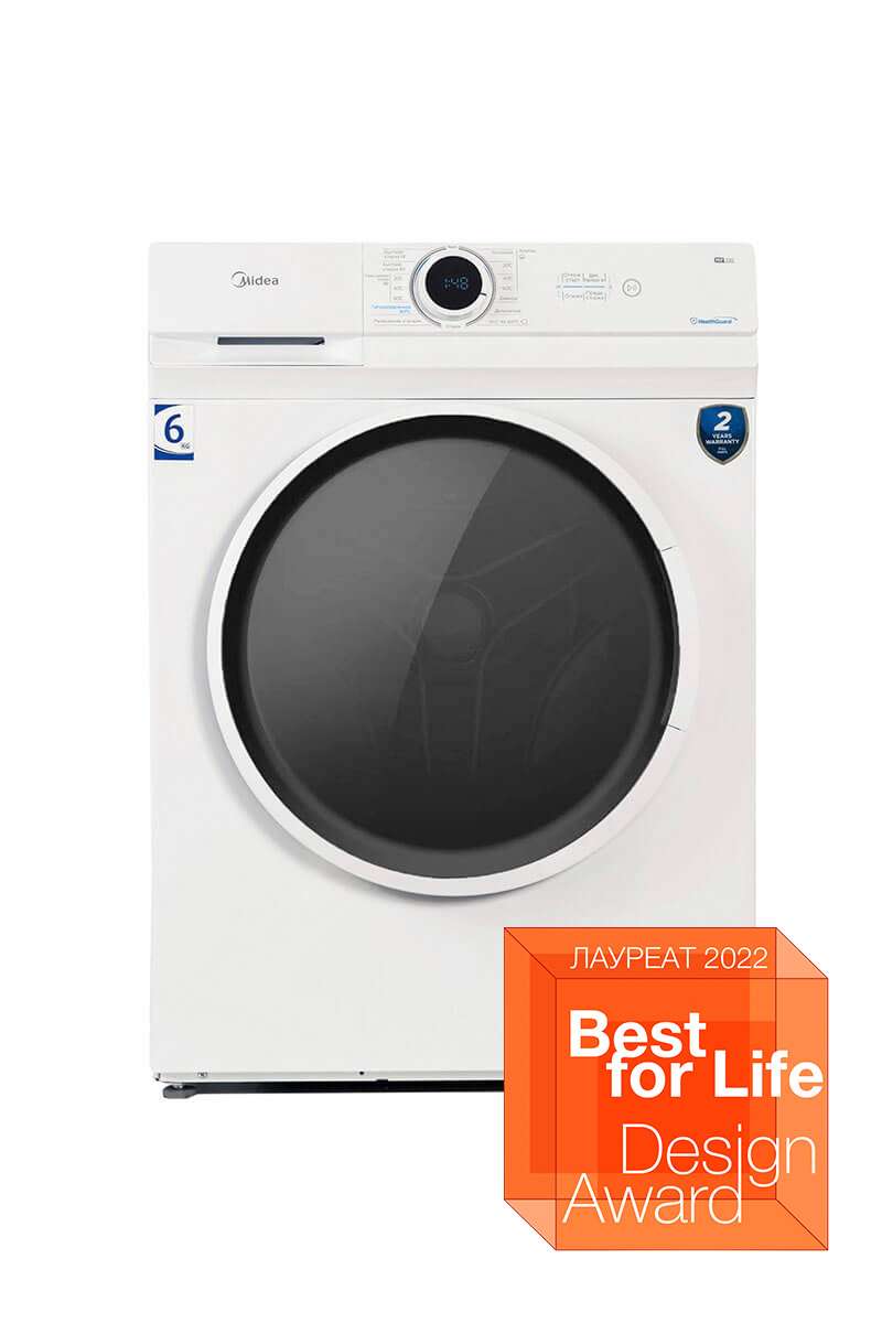

Стиральная машина Midea MF100W60/W, 6 кг, 1000 об/мин, белый (MF100W60/W), MF100W60/W