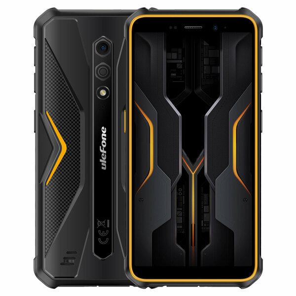 Смартфон Ulefone Armor X12 Pro, 5.45' 1440x720 IPS, MediaTek Helio G36, 4Gb RAM, 64Gb, 3G/4G, NFC, Wi-Fi, BT, Cam, 2-Sim, 4.86 А·ч, USB Type-C, Android 13, черный/оранжевый, ударопрочный корпус (6937748735519)