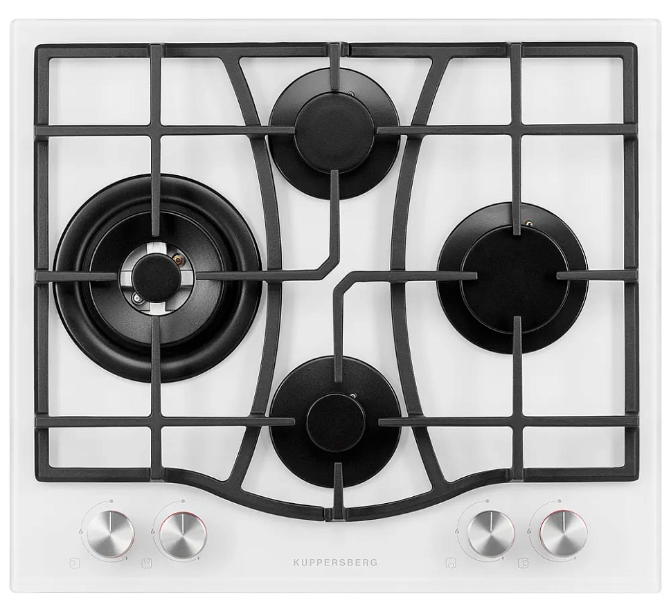 

Газовая варочная панель Kuppersberg FG 67 W, 4 конфорки, белый (FG 67 W), FG 67 W