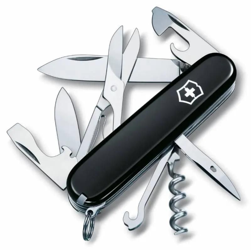 Нож перочинный 14 в 1, черный, VICTORINOX Climber (1.3703.3)