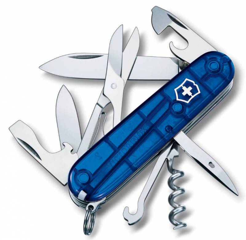 Нож перочинный 14 в 1, синий, VICTORINOX Climber (1.3703.T2)