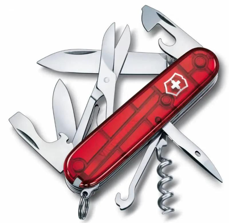 

Нож перочинный 14 в 1, красный, VICTORINOX Climber (1.3703.T), Climber