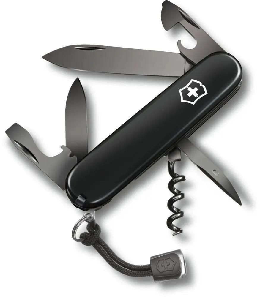 Нож перочинный 12 в 1, черный, VICTORINOX Spartan Onyx Black (1.3603.31p)