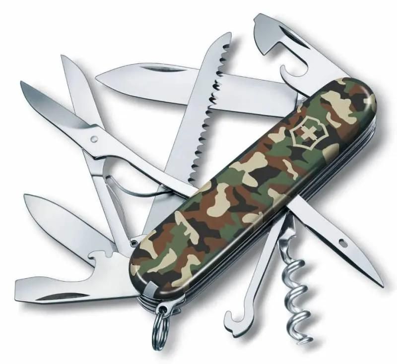 Нож перочинный 15 в 1, камуфляж, VICTORINOX Huntsman (1.3713.94)