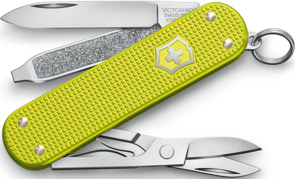 Нож перочинный 5 в 1, желтый, VICTORINOX Alox Classic (0.6221.L23)