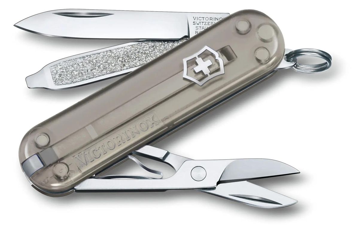 Нож перочинный 7 в 1, серый, VICTORINOX Classic (0.6223.T31G)